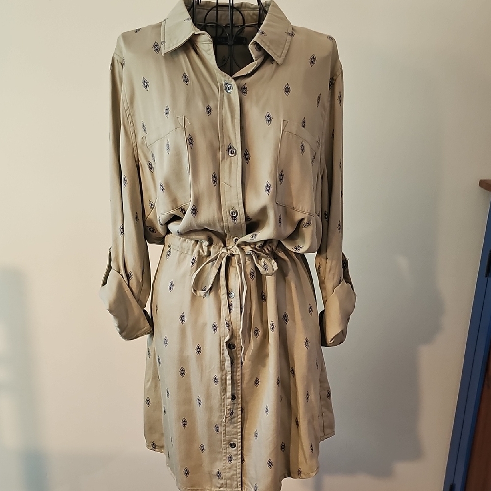 Max Jeans Khaki Long Sleeve Dress